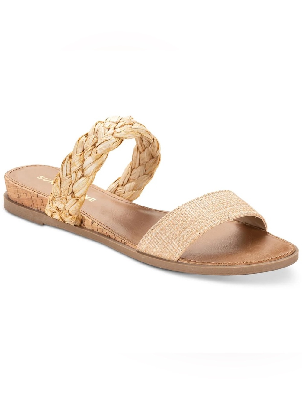 NWOB Sun + Stone Women’s Raffia Slide Sandals
